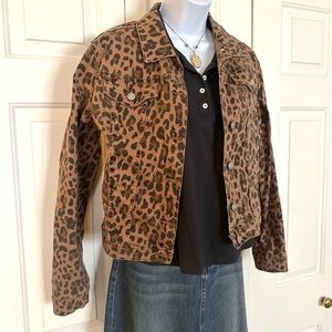 Leopard Print Jean Jacket from Kenzie